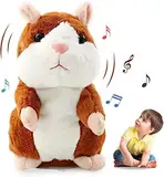 Sprechender Hamster Spielzeug,Sprechende Hamster Wiederholt,Talking Plüschtier Elektronische,Maus Kinder Stofftier,Lustige Kinder Stofftiere,Record Spielzeug Interaktives für Baby Kids