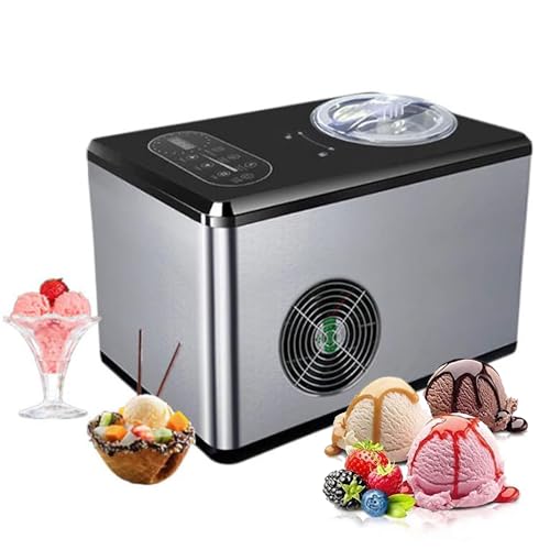 1,5 l Eismaschine, 150 W vollautomatische Eismaschine, Frozen Yogurt Maker Maschine für hausgemachtes gesundes Eis, Sorbet, Gelato