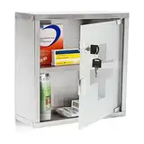 Medizinschrank Arzneischrank Hausapotheke aus Edelstahl & Glas