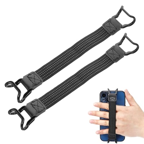 Oykrueats 2 Stück Handschlaufe,Universelle Tablet Handschlaufe für 6-8 Zoll Smartphone,Rutschfester Handschlaufe,Hochelastisches Vielseitiges Halteband Tablet Fingerhalterung Griff Halter(Schwarz)