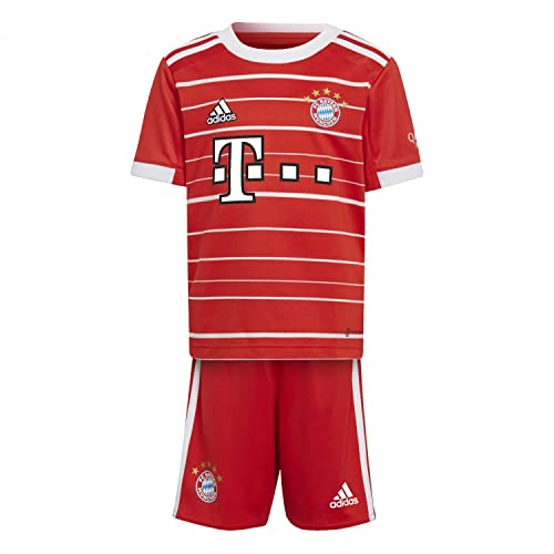 Adidas Unisex Kinder FCB H MINI Fußballausstattung, Oben: Roter Unterseite: Rot, 3 Jahre