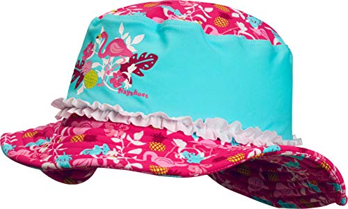 Playshoes Mädchen UV-Schutz Sonnenhut Bademütze Kopfbedeckung, Flamingo, 55cm