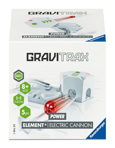 Ravensburger GraviTrax Power Element Electric Cannon 23745 - elektronische Erweiterung für Deine Kugelbahn - Murmelbahn und Konstruktionsspielzeug ab 8 Jahre