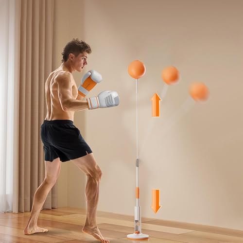 Uixxducc Punchingball Erwachsene Boxbirne 139-154 cm Höhenverstellbar Speedball Boxen Reflexball Trainingsball für Boxen Sport (Boxhandschuhe Nicht enthalten)