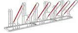 Anlehnparker 4506 XBF | Fahrradständer einseitig | für 6 extra breite Fahrräder | erweiterbar | Abwechselnde Hoch-/Tiefeinstellung | Fahrradparker Bodenparker Mehrfachständer Anlehnbügel | Dreifke®