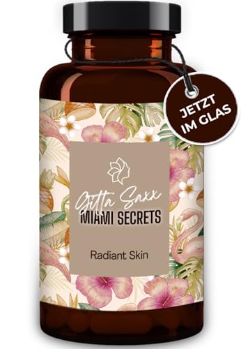 Gitta Saxx Miami Secrets Radiant Skin - Haut Komplex für Frauen mit Hyaluronsäure und Vitamin C - 60 Kapseln