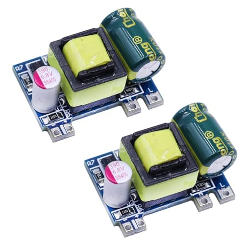 Namvo 2-teiliges AC-DC-Schaltnetzteilmodul, AC 220 V auf DC 5 V, Mikrovolumen, isolierte Schaltnetzteilplatine, isoliertes geregeltes Netzteilmodul