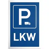 DankeDir! Parkplatz LKW - 30 x 20 cm Schild Kunststoff - Lustiges Hinweisschild für LKW-Fahrer - Geschenkidee für Berufskraftfahrer - Wetterfeste Deko für Parkplatz und Garage