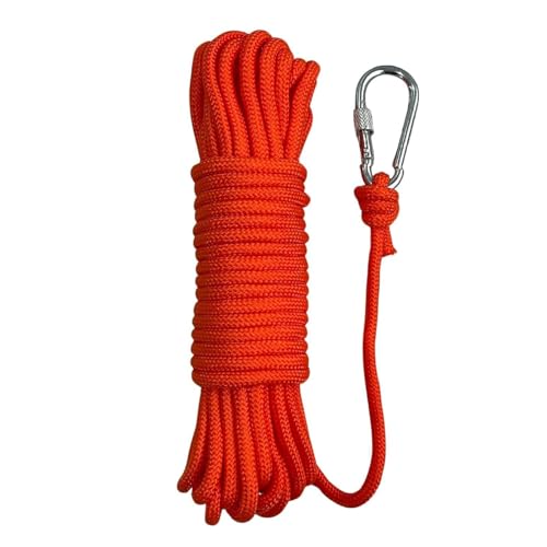BeGrit 8mm Bootsseil 5m Polypropylen Seil Boot Fenderleine Orange Ankerleine Kajak Festmacher Tauwerk für Bootsport Camping Fischen Wandern
