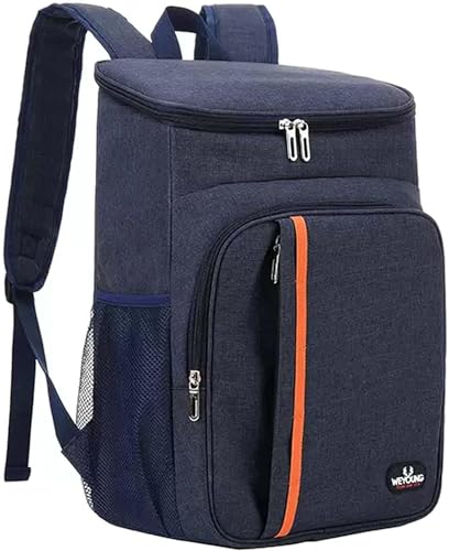 Cozlly 18L Kühlrucksack, Isolierte Kühltasche Rucksack, Thermo Rucksack Groß, Picknick Rucksäcke Auslaufsichere, Lunchtasche, Isoliert Cooler Tasche für Outdoor, Picknick, Strand, Wandern (Blau)