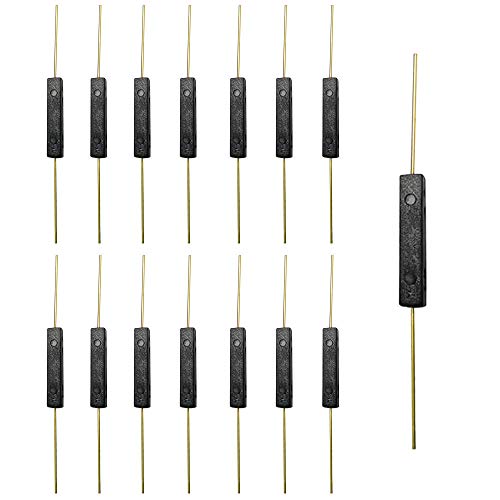 GTIWUNG 15 Stücke Reed-Schalter Kunststoff Reedschalter Reedkontakt Schließer (N/O) Magnetischer Induktionsschalter für Arduino(2,5mm×14mm)