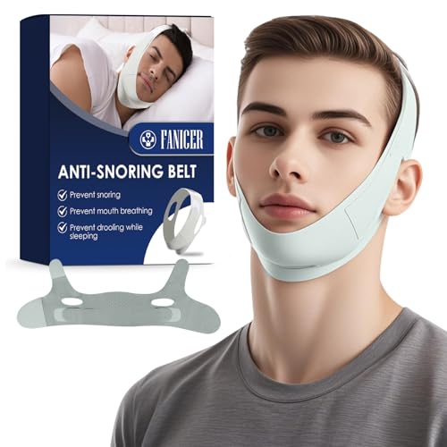 Anti Schnarch Kinnriemen, Einstellbares Schnarchstopper-Gerät, Für Schnarchen, zur der Mundatmung & Reduktion Snore, Einstellbare Atmungsaktive Kopfband Für Männer & Fraue