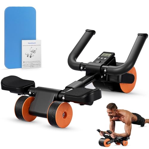 Bnlei Bauchroller Bauchtrainer Fitnessgeräte für Zuhause, Automatisches Rebound Bauchtrainer Roller, Elbow Support Ab Wheel Bauchmuskeltrainer Abdominal Exercise Roller Sixpack Bauch Trainingsgerät