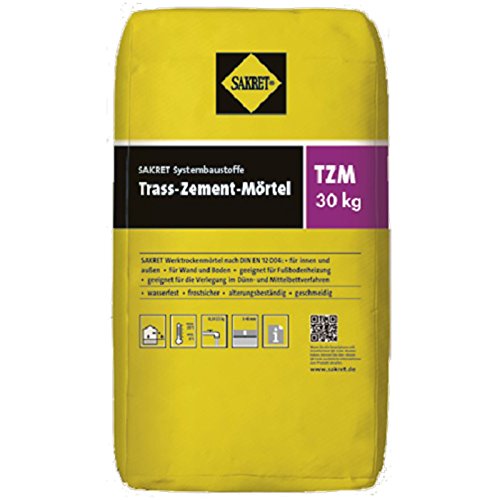 Sakret Trass-Zement-Mörtel TZM 0-4mm grau 30 kg Werktrockenmörtel mit Trass