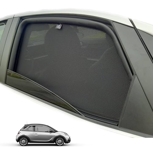 XTRM-CAR Sonnenschutz Blenden für Opel Adam (2012-2019) -3 Türen ideal angepasst, Höhste Qualität UV-Schutz und Hitzereduktion (Komplettes Set)