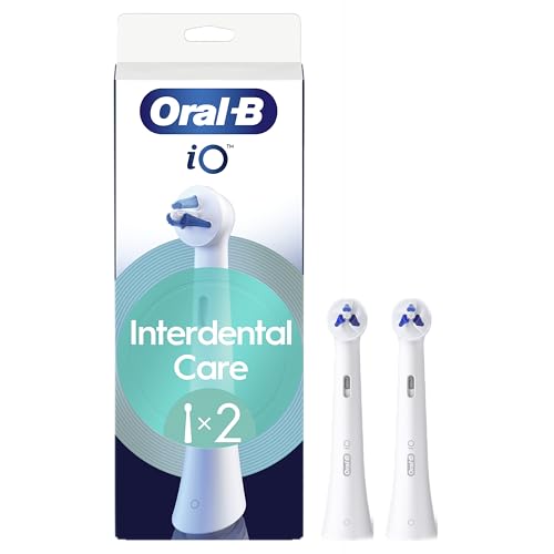 Oral-B iO Interdental Clean Rundbürsten, authentisch, geeignet für kieferorthopädische Geräte, Implantate und schiefe Zähne, 2 Stück