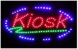 LED Schild Leuchtschild "GEÖFFNET" "OPEN" "Dönner Kebab" "Bar" und viel mehr Reklame LEUCHTREKLAME Werbung versch.stylen (Kiosk (rot))