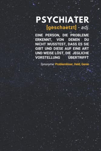 Psychiater geschätzt: Notizbuch inkl. To Do Liste | Das perfekte Geschenk für Männer, die Menschen helfen | Geschenkidee | Geschenke