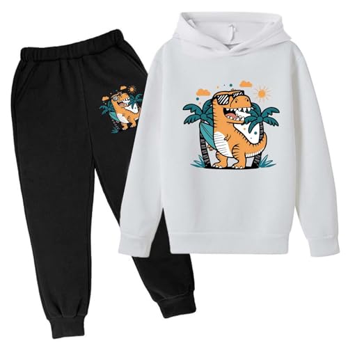 Generisch Kinder Anzug Set Jungen Sport Bekleidung Langarm Sport Tee Shirt mit Hose Sportanzuzg Fußball Kleidung Fitness Set Jogging Basketball