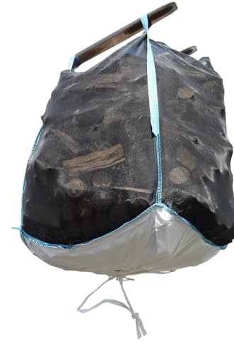B teurobrecher - 5 Stück Woodbag Big Bag 100x100x130 cm (ohne Inhalt) mit Sternboden (Boden zum Öffnen) mit Mosquito-Gewebe