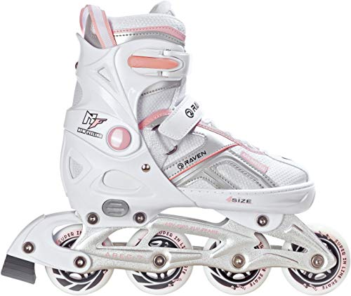 Inlineskates Inliner Raven Pulse verstellbar (White/Pink, 37-40(23,5cm-26cm))