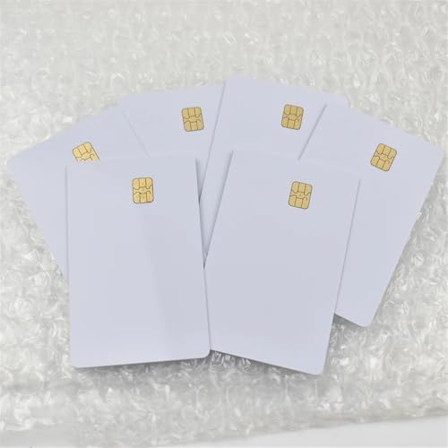 100pcs/Lot ISO7816 White PVC SLE FM 4442 Chip Contact IC Blank Smart Card