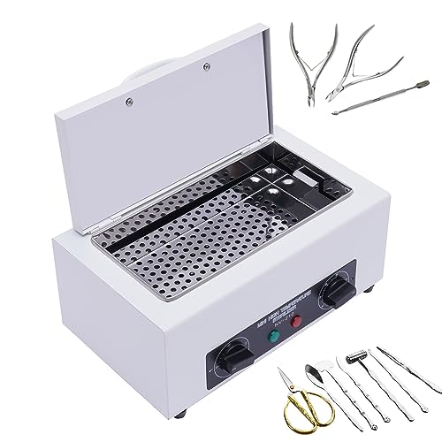 300W Heißluftsterilisator Sterilisator Desinfektion für Kosmetik Nagel Fußpflege Neu Sterilisationsgerät, Timer 1-60 Minuten