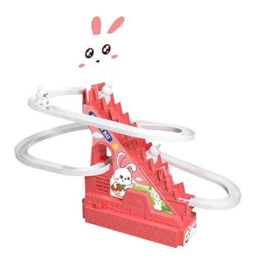 GkgWuxf Schiebet Spielzeugset, elektrische Treppe Kletterstrecke Rutsche | Cartoon Animal Sliding Track mit Lichtern,Musikbeleuchtungseffekt frühes Bildungsspielzeug zum Geburtstag, Kindertag,