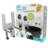 topfi® Topfdeckelhalter für Töpfe & Pfannen 2er Set | Der Küchenhelfer für eine freie & saubere Arbeitsfläche, lässt das Wasser einfach in den Topf zurücktropfen & bietet zuverlässigen Überkochschutz