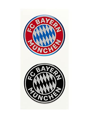 FC Bayern München | 3D Aufkleber Logo 2er Set| Rot