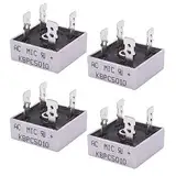 Taiss/4 Stücke Einphasige Diodenbrücke gleichrichter 12v ac auf 12v dc Hochleistungs Metallgehäuse brückengleichrichter für Anwendung in der Elektronikindustrie KBPC5010