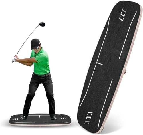 Golf Balance Board Trainingshilfe mit Sprachausgabefunktion, Golfbalance -Ruten -Trainingsausrüstung, Golfschwungdruckplatte, Balance Putting, Chipping