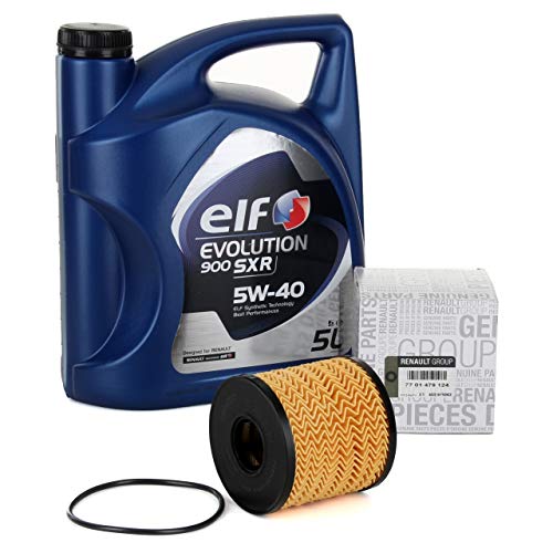 Duo Ölwechselservice Elf Evolution SXR 5W-40 5 Liter + Ölfilter Original 7701479124