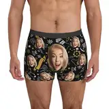 Eauptffy Personalisierte Unterhose Für Männer Mit Foto Gesicht Benutzerdefinierte Boxershorts Lustige Retroshorts Für Herren Valentinstag Weihnachten Geburtstag Geschenk Anpassen Boxer Briefs