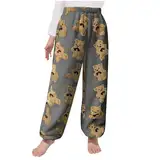 XINYUNZU Kinder Fleece Winterhose Flauschig Thermohose Lässige Hose Kuschelig Fleecehose Kuschelhose Pyjamahose Girl Pants Warm Hosen für Mädchen und Jungen Blitzangebote Grau 11 Jahre