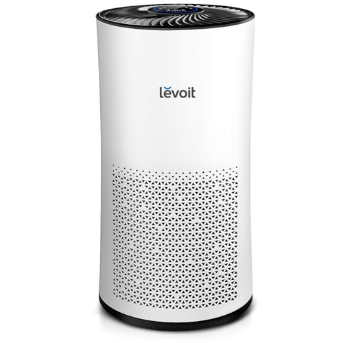 LEVOIT Luftreiniger mit CADR 400m³/h für große Räume, Luftfilter gegen Staub Pollen, Air Purifier Raumluftreiniger mit Luftqualitätssensor Auto Schlafmodus Timer für Allergiker Raucher, LV-H133 weiß