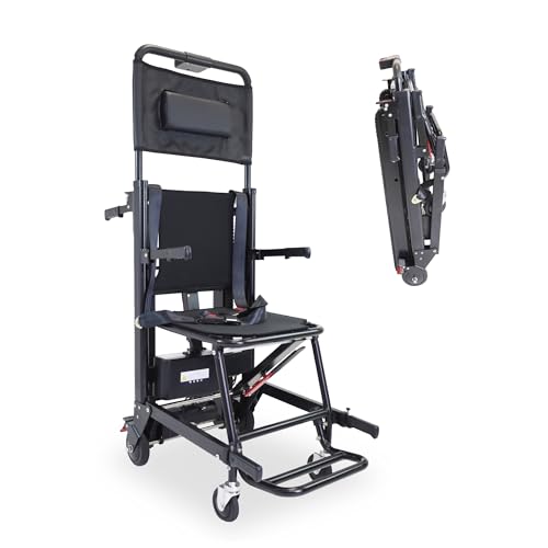 KMINA - Elektrischer Raupen-Treppensteiger, Rollstuhlfahrer, Treppensteighilfe Senioren, Treppenlift, Rollstuhl