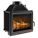 KRATKI Kamineinsatz Holzofen Gusseisen Maja 8kW BImSchV 2 Wirkungsgrad 80% Kamineinsätze Holz Leistungsbereich 3-10kW mit Türfeder