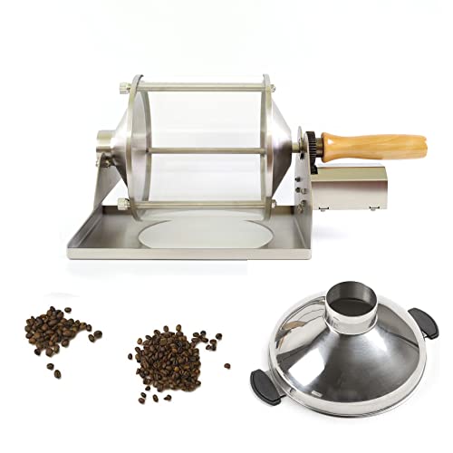 oiakus Kaffeeröstmaschine, Haushaltsbrenngas-Kaffeebohnen-Backmaschine, Mit Gasbrenner 400 Gramm, Für Kaffeeliebhaber Oder Kaffeeverkäufer