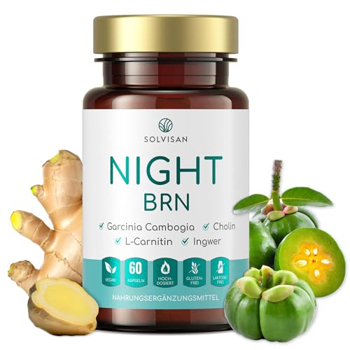 SOLVISAN NIGHT BRN mit Garcinia Cambogia, L-Carnitin, Cholin und Cumin für die Nacht - 60 Kapseln