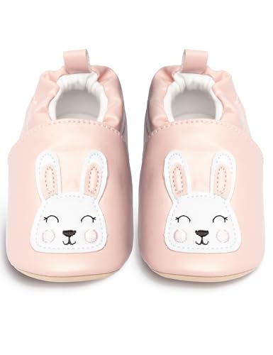 Occulto Baby Krabbelschuhe (Modell: Elia), Lauflernschuhe Mädchen & Jungen Hase 12-18 Monate