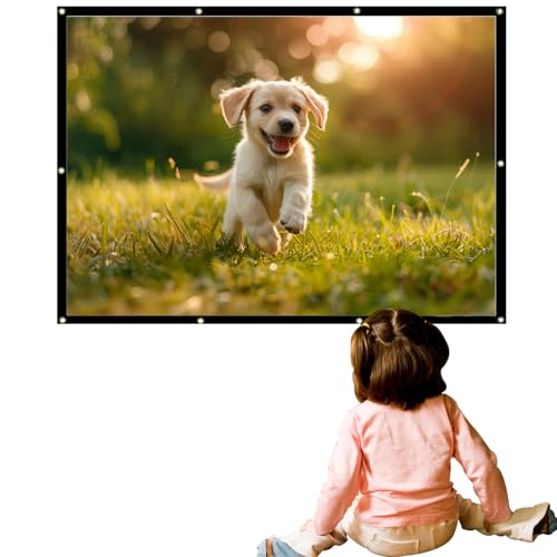 Outdoor Projector Screen - Polyester tragbarer Bildschirm für Filmprojektoren | Scherität für Filmprojektoren resistent gegen tragbare Outdoor -Projektor Smartphones, domestische Projektoren
