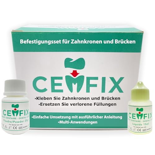 CEMFIX- zum Refixieren von Zahnkronen und Brücken. Die ideale Lösung für Kronen, Brücken, Zahnkaries und verlorene Füllungen.