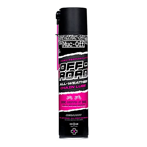 Muc-Off Off-Road Motorrad Kettenschmiermittel, 400 ml - Motorrad Kettenschmiermittel, Kettenwachs für alle Bedingungen - Kettenöl für Motocross, MX, Dirt Bike