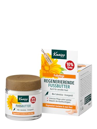 Kneipp Regenerierende Fussbutter - Auch für sensible Haut - Bio-Calendula und Orangenöl - Intensive Pflege sofort spürbar - 100ml