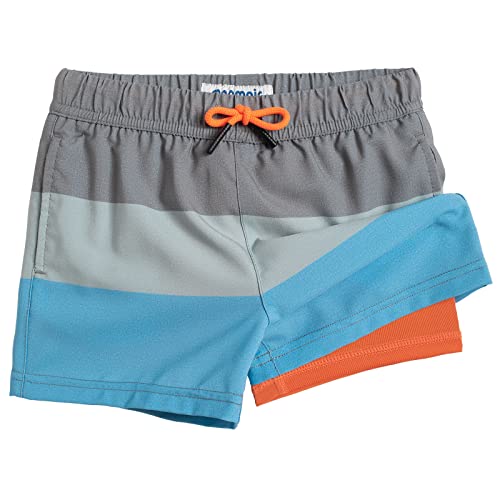 MaaMgic Badehose Jungen Badeshorts Kinder | Schnelltrocknend Schwimmhose Kurz Swim Shorts für Kleine | 2 in 1 Boardshorts mit Kompression Tasche Verstellbare Tunnelzug MEHRWEG,Mehrfarbig,10-12