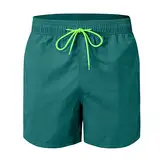 Outdoor Shorts Herren Vier-Punkt-Strandshorts für Herren, atmungsaktiv, Blattschutz, Spritz-Aports-Alacks Männer Shorts Dünne (Green, XXXL)