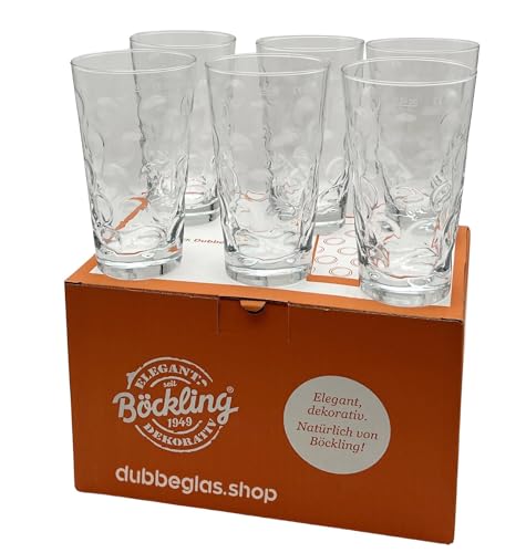 6 x Pfalz Dubbeglas 0,5 L - Das Schorleglas für eine Pfälzer Schorle + "DES IS MOINER" Untersetzer, Weinglas - Pfalz Weinfeste