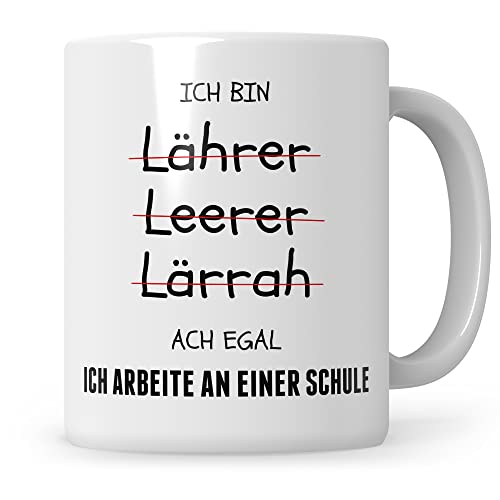 Lehrer Tasse Lehramt Deutschlehrer Realschullehrer Gymnasiallehrer Kaffeetasse Abschluss Abschied Abschiedsgeschenk Lehrerin Geschenk Referendar