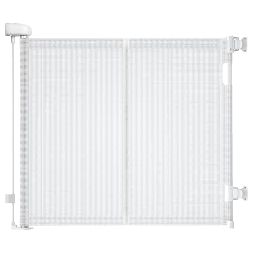 Treppenschutzgitter Ausziehbare für Babys,0-140cm,83cm Hoch Baby Absperrgitter Treppenschutzrollo,Einhändig Bedienbar treppengitter ausziehbar,Geeignet für Treppen/Türen/Innen & Außen